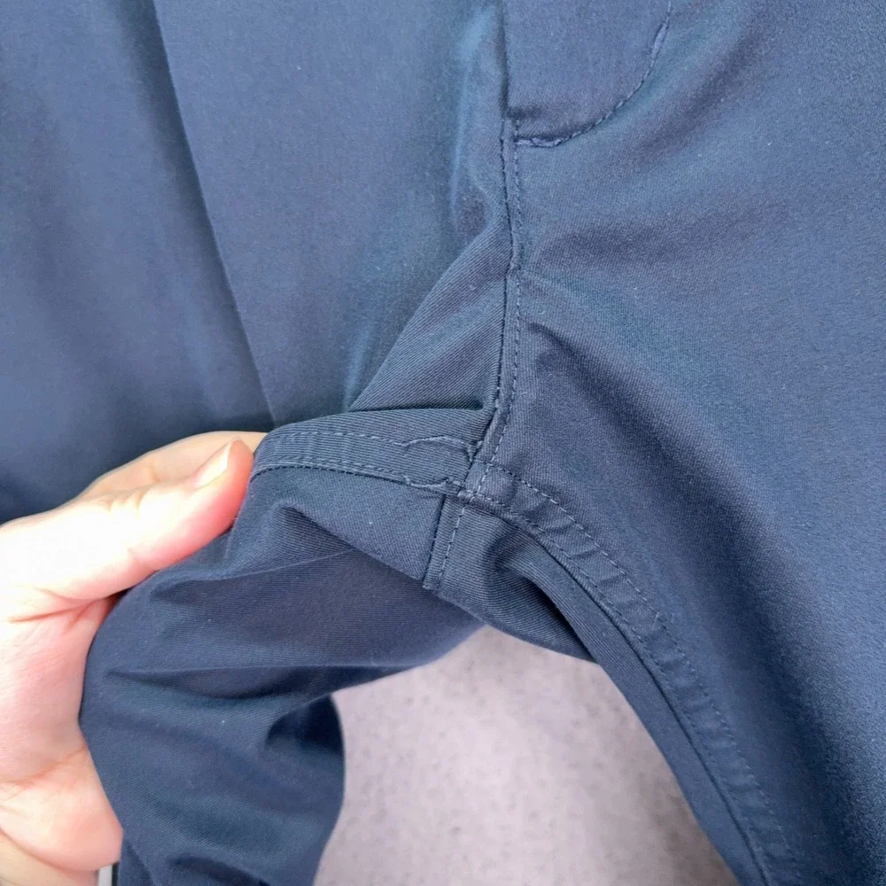 Proof Pants Mens 31 Navy Blue Performance Slim Chino Golf Office Business Work